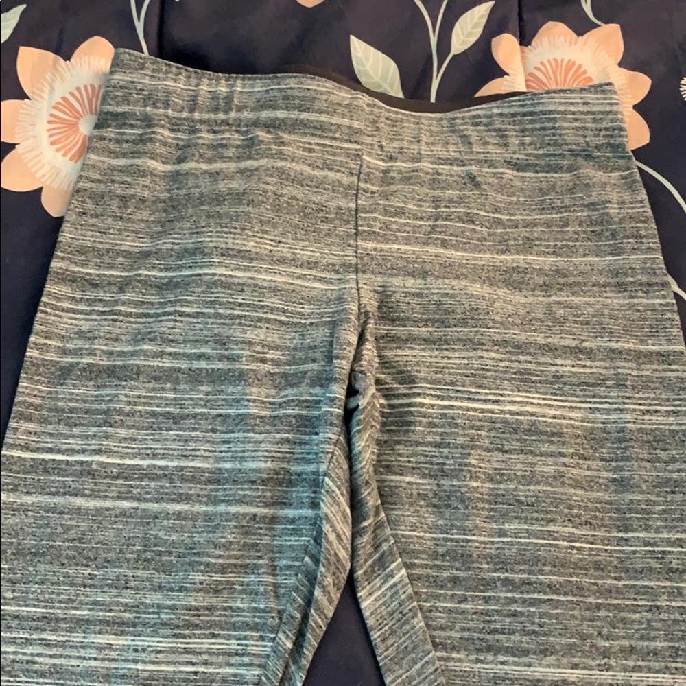 Grey and white leggings